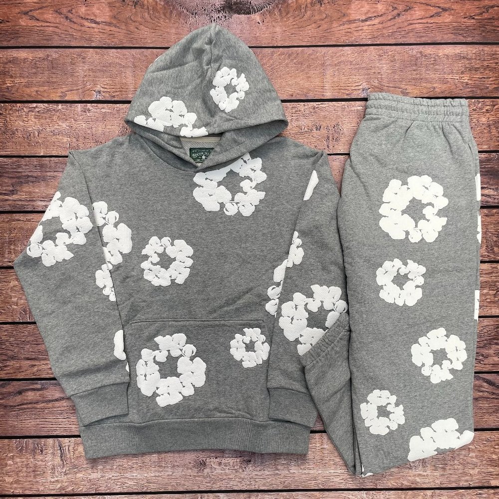 NEW Denim Tears Grey SET Hoodie & Sweatpants